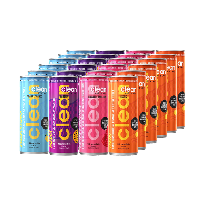 24 x Clean Drink, 330 ml, Mixade smaker