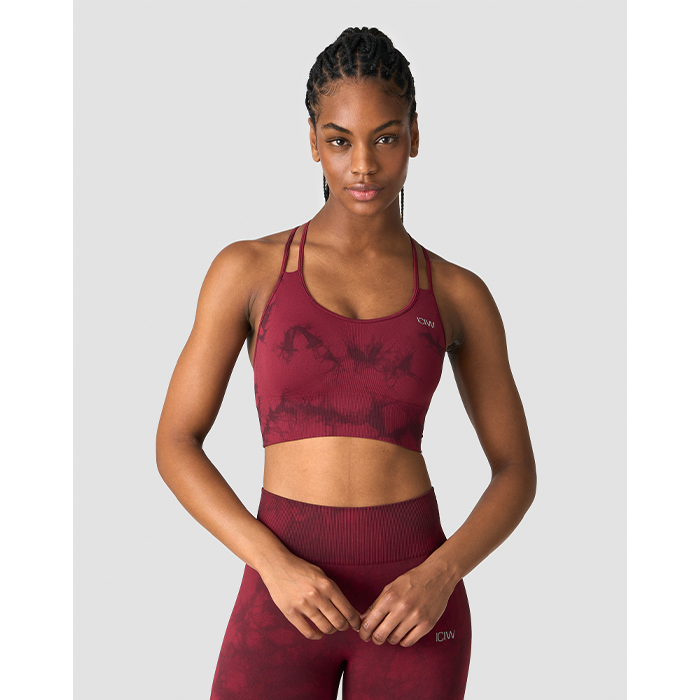 ICANIWILL Define Seamless Tie Dye Sport-bh Röd