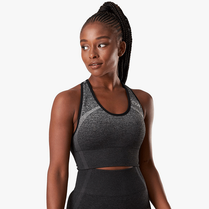 Ombre Seamless Sports Bra Graphite Melange