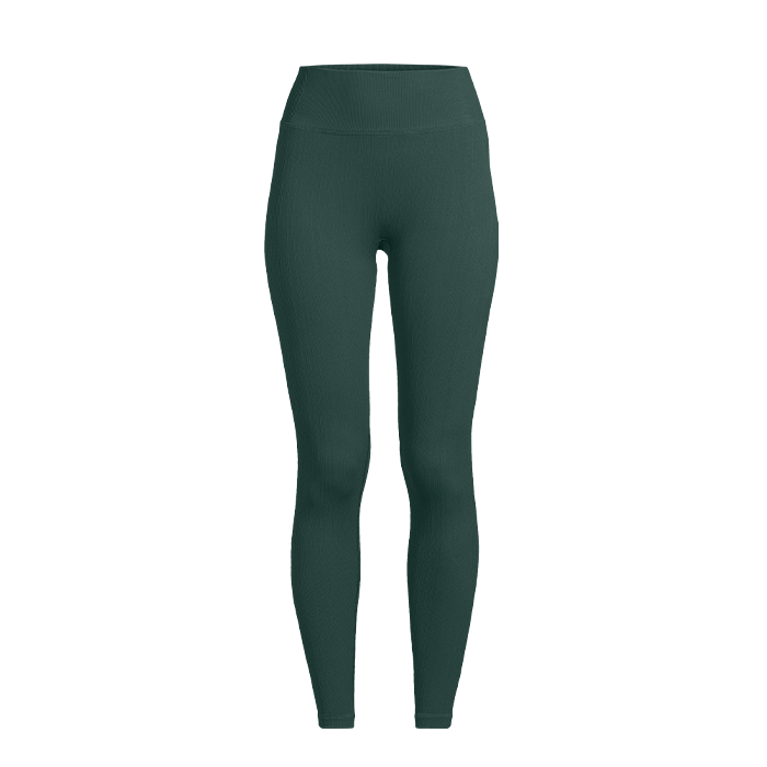 Multi Rib Seamless High Waist Tights,Dark Pine