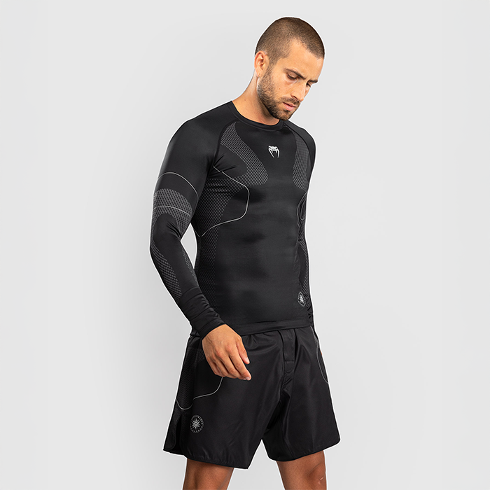 Nexus Rashguard L&aring;ng &Auml;rm Svart Silver