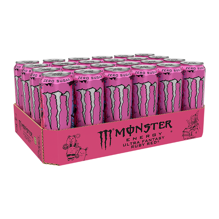 24 x Monster Energy Ultra Fantasy 50 cl Ruby Red 2 kr pant