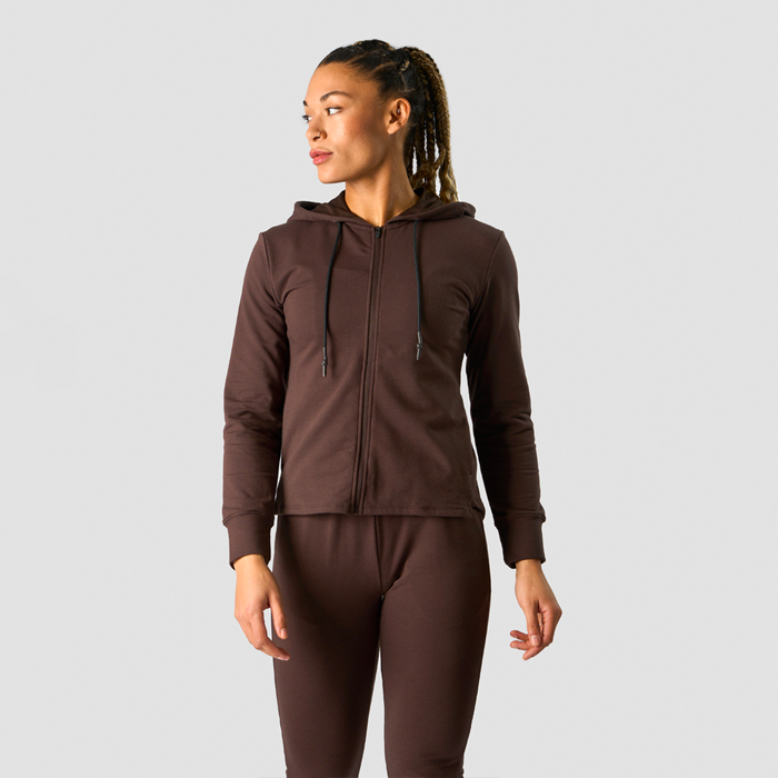 Läs mer om Stride Zipper Hoodie, Dark Brown