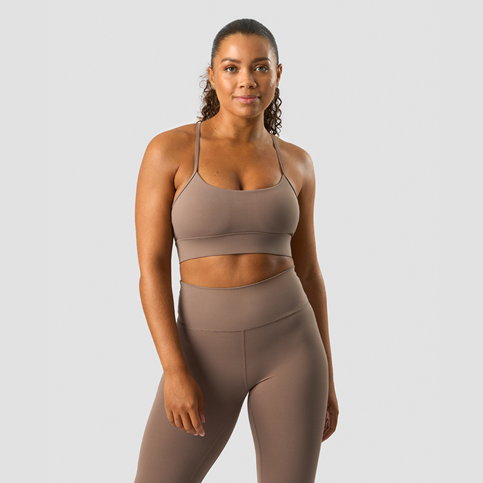 Nimble Strappy Sports Bra Dusty Brown