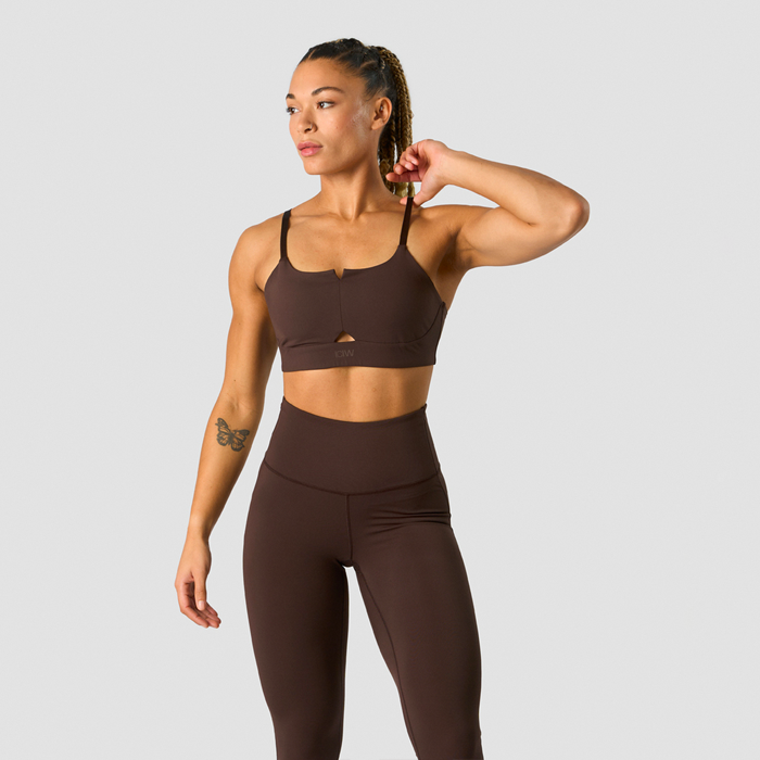 Läs mer om Stride Strappy Sportsbra, Dark Brown