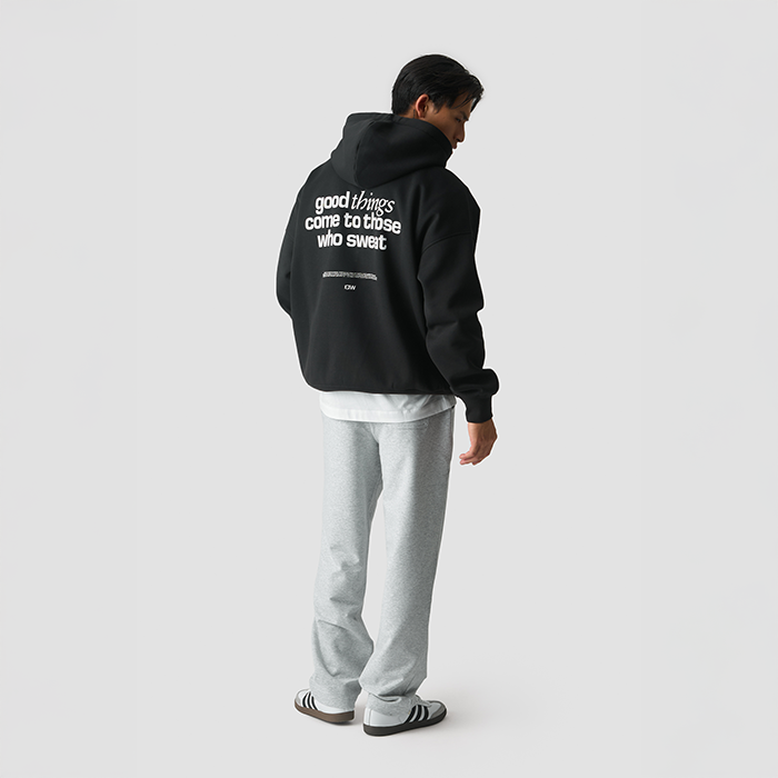 Everyday Relaxed Hoodie Print Svart