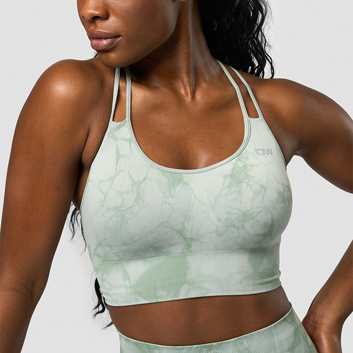 Define Seamless Tie Dye Sports Bra Light Sea Green