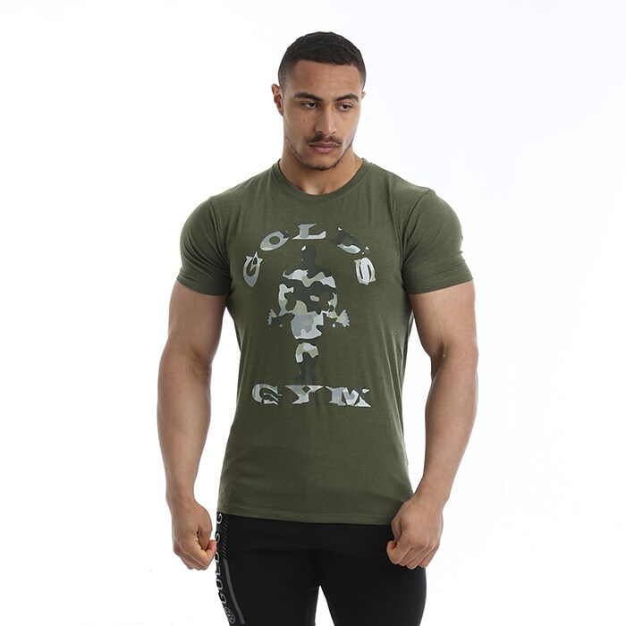 Golds Gym Camo Joe Printed T-shirt, Army Marl