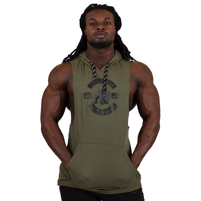 Gorilla Wear Lawrence Hooded Tank Top Army