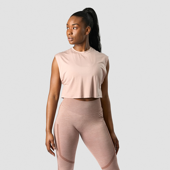 Rush Cropped Tank Top,Light Mauve
