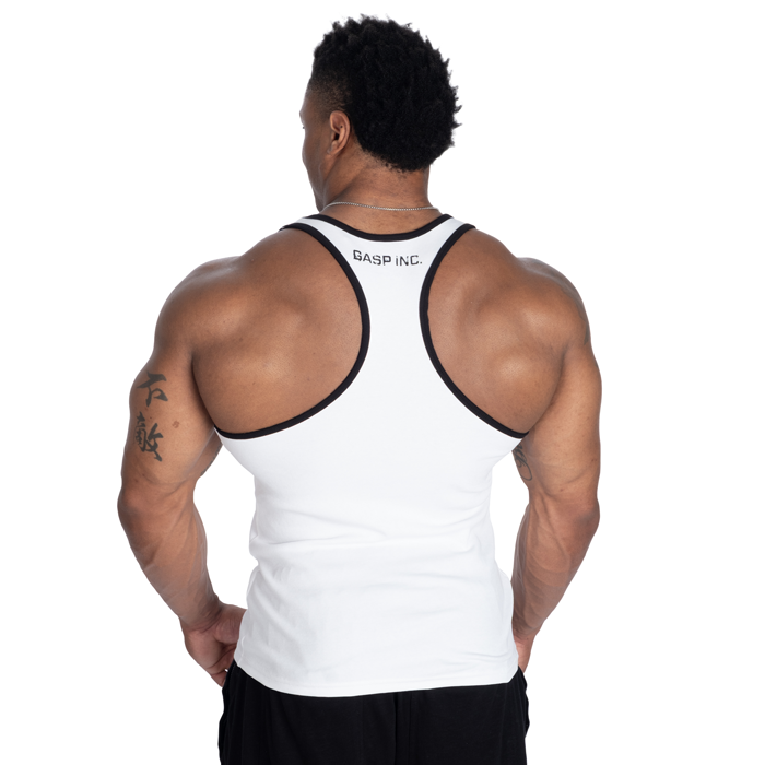 Ribbed T-Back Linne Vit