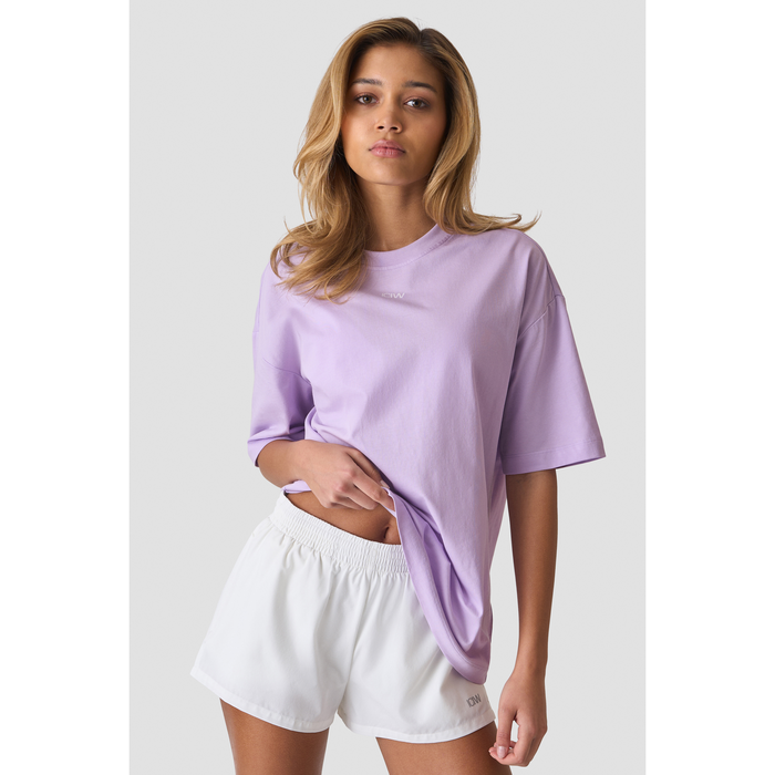 Everyday Oversized Bomulls T-shirt Print Lila