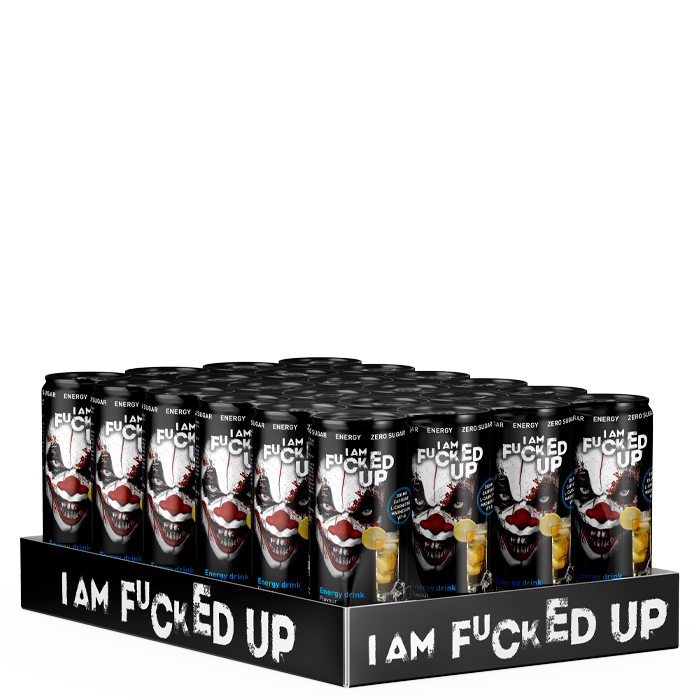 24 x I am F-cked Up Drink, 330 ml, Energy Drink, kort datum Energy Drink