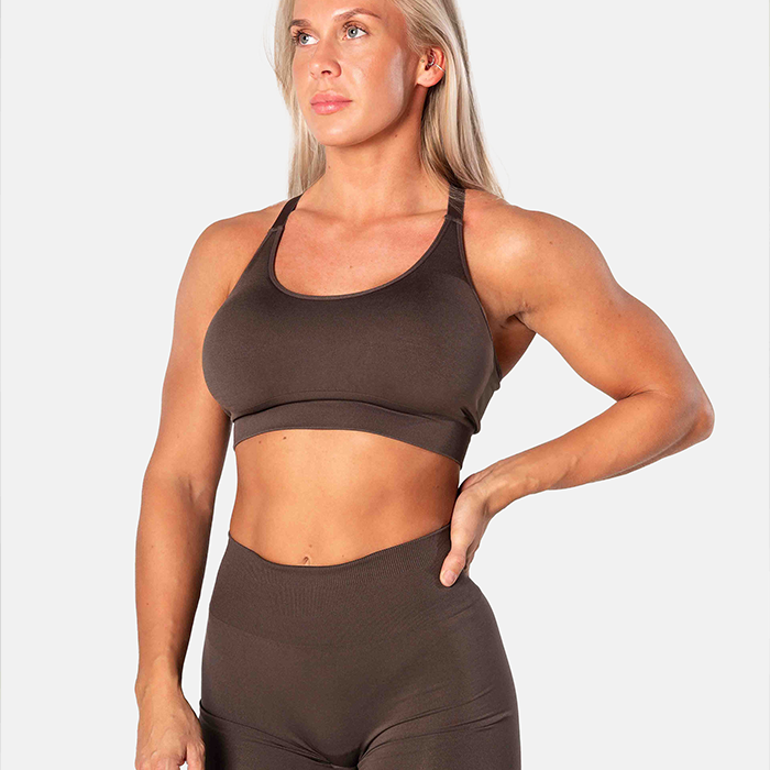 Relode Prime Scrunch Top,Brown