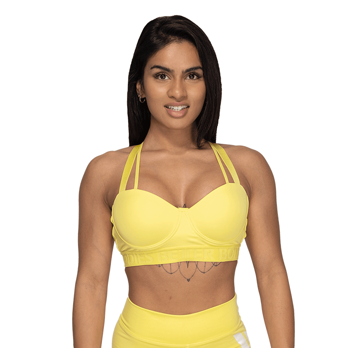 Waverly Sports Bra, Lemon Yellow