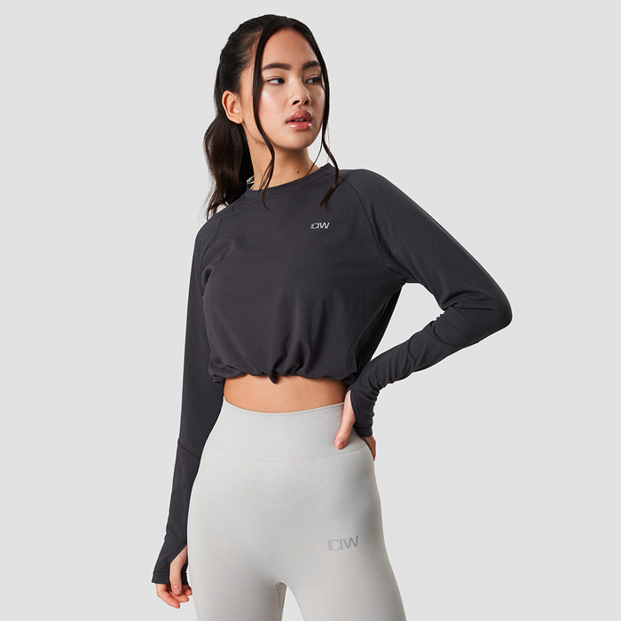 Define Cropped Adjustable Long Sleeve Graphite