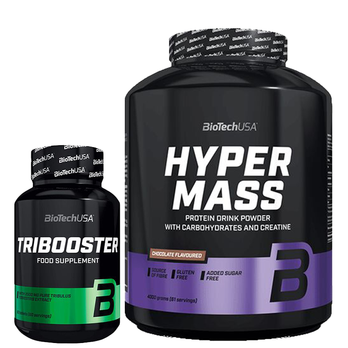 Hyper Mass Gainer 4 kg Tribooster Testo 2000 mg 60 Tabletter