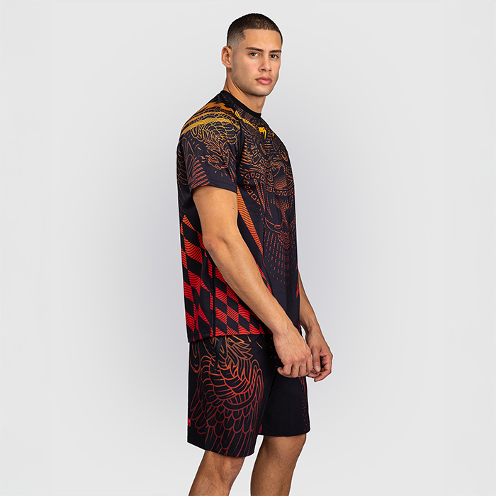 Venum Quetzal Fury Dry Tech T-shirt Svart R&ouml;d Orange