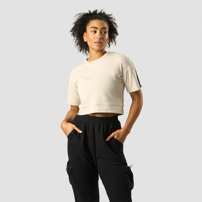 Stance Cropped T-shirt, Beige