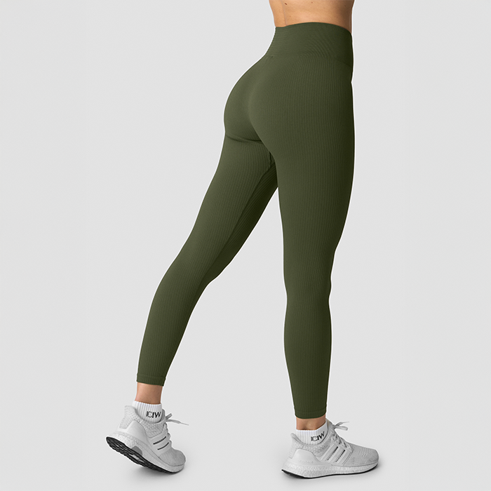 Ribbed Define Seamless Tights Gr&ouml;n