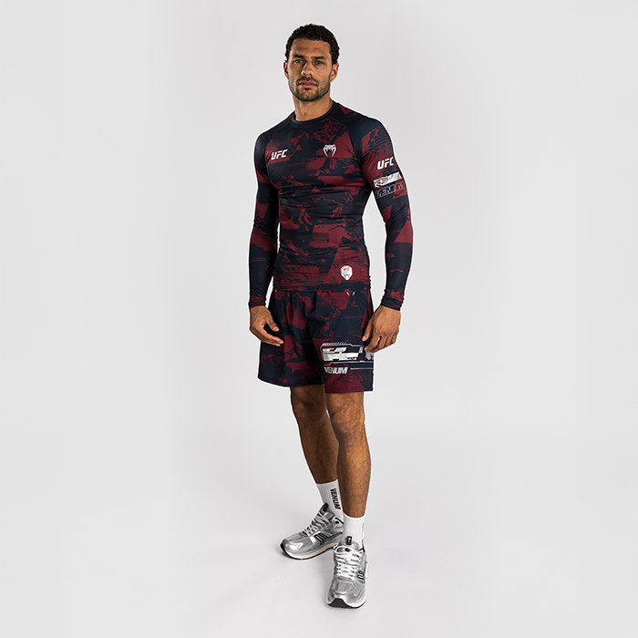 UFC Zenith by Venum Fight Week Rashguard L&aring;ng &auml;rm Bl&aring; R&ouml;d Gr&aring;