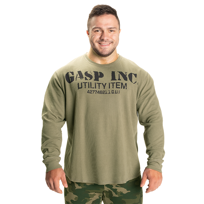 Thermal Gym Sweater, Washed Green