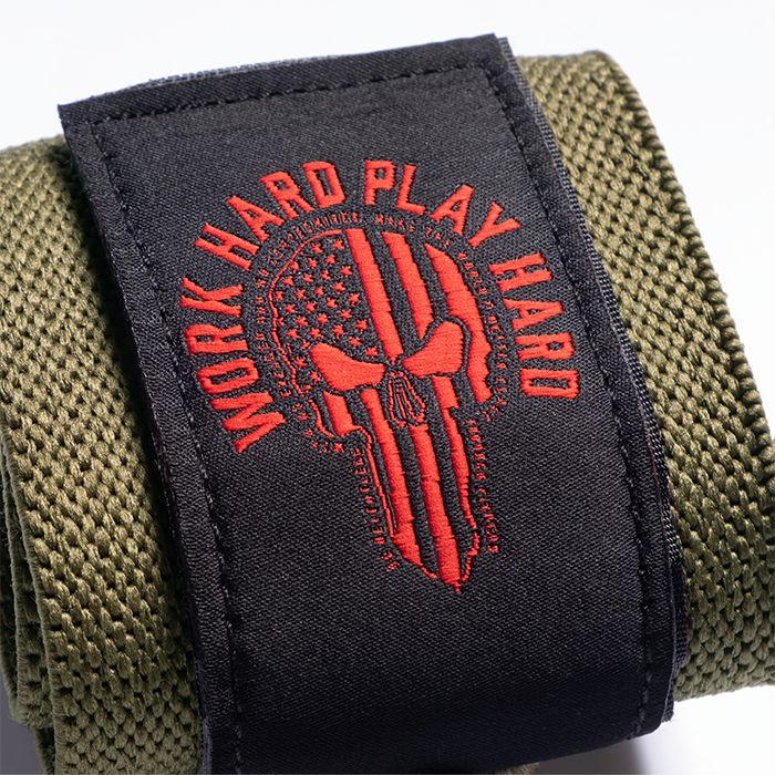 Hardcore Wrist Wraps 18 inch, Green/Red