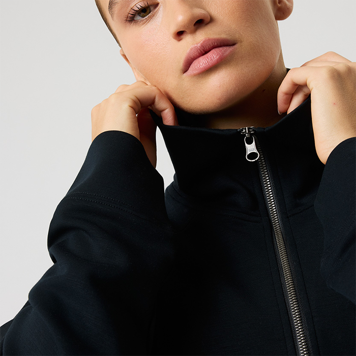 Studio Soft Half‑Zip Sweatshirt Svart