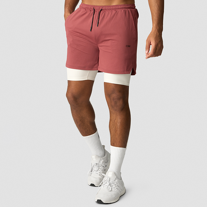Stride 2-in-1 Shorts,Brick Red