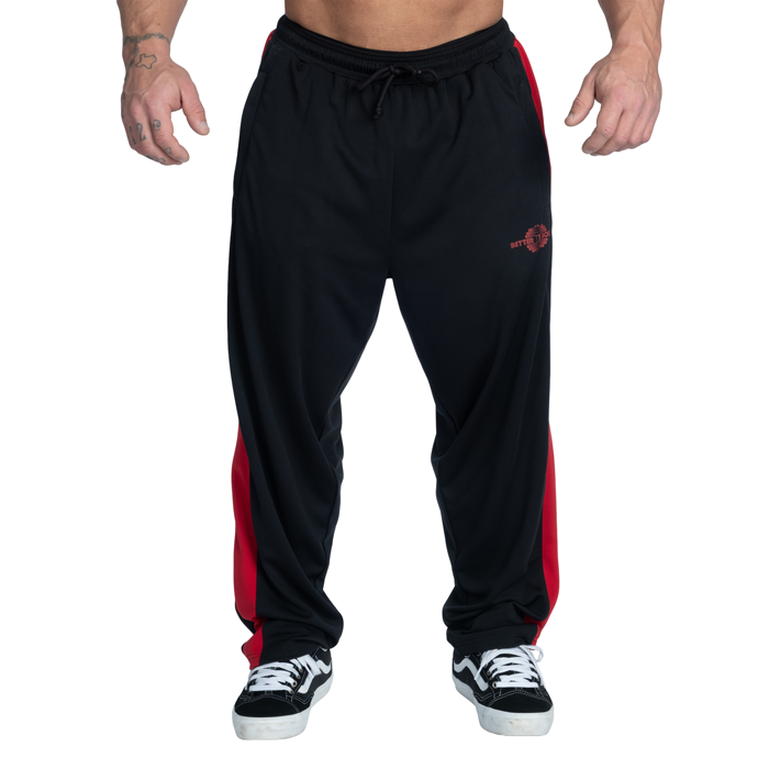 Panel Mesh Byxa Svart Röd