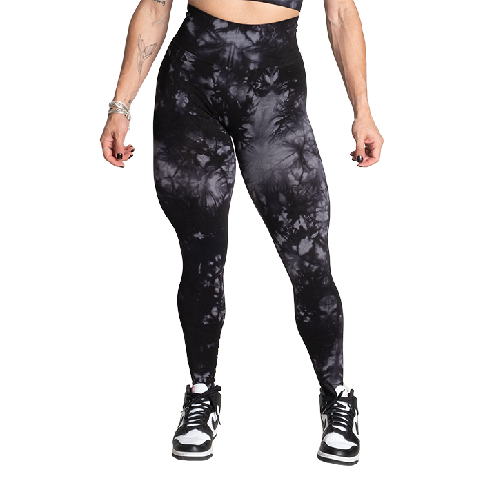 Entice Scrunch Leggings,Black Tie Dye