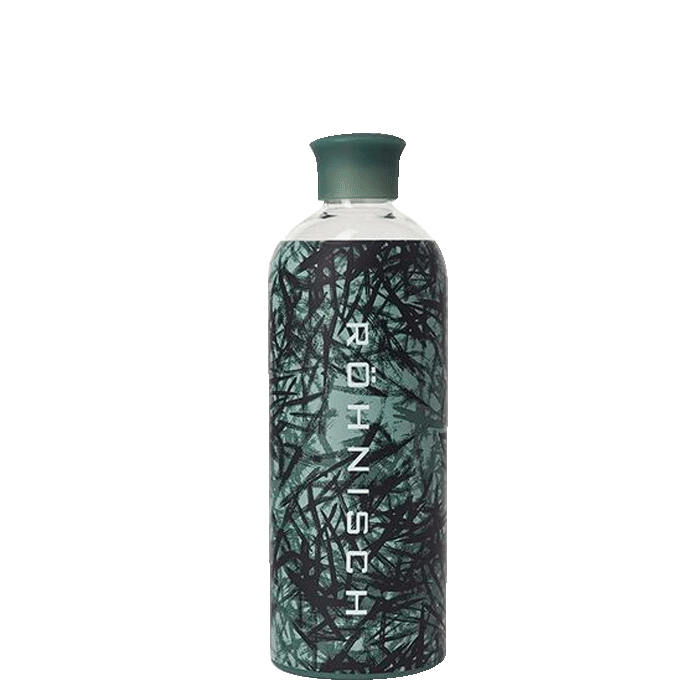 Glass Water Bottle Sketch Green Rohnisch