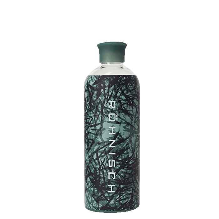 Glass Water Bottle, Sketch Green