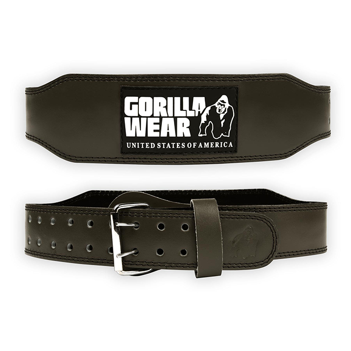 4 Inch Padded Leather Belt Army Green