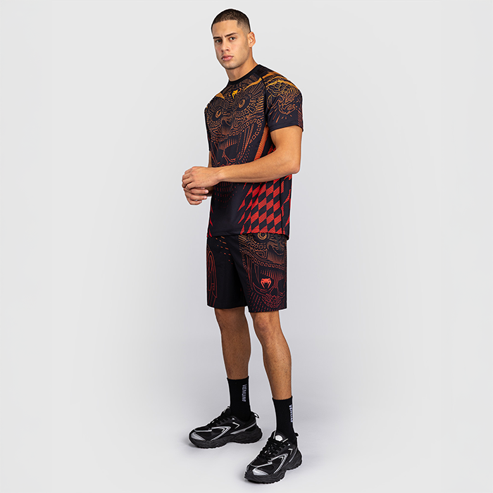 Venum Quetzal Fury Dry Tech T-shirt Svart R&ouml;d Orange