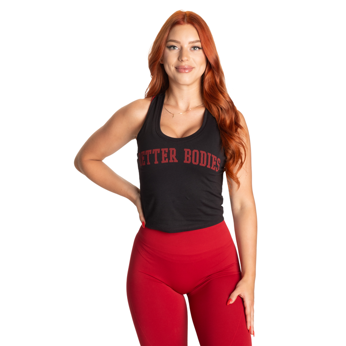 BB Crop Träningslinne Svart Röd - Better Bodies