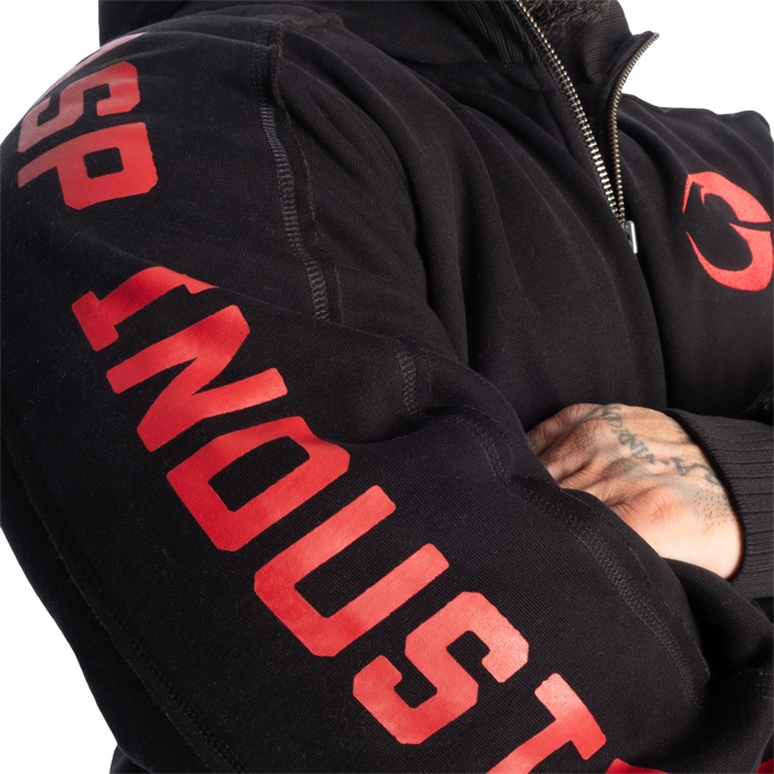 Hoodie Svart/R&ouml;d