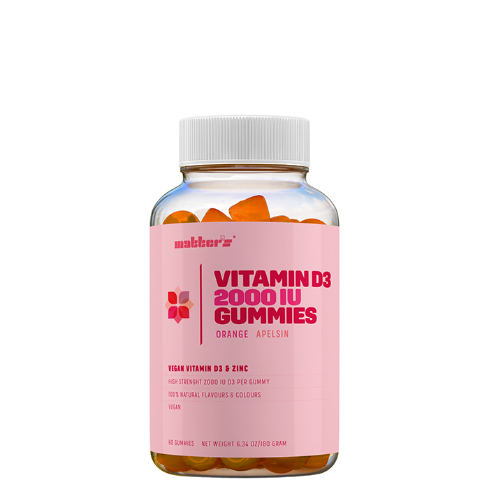 Vitamin D3 2000 IU Zink 60 Gummies Apelsin