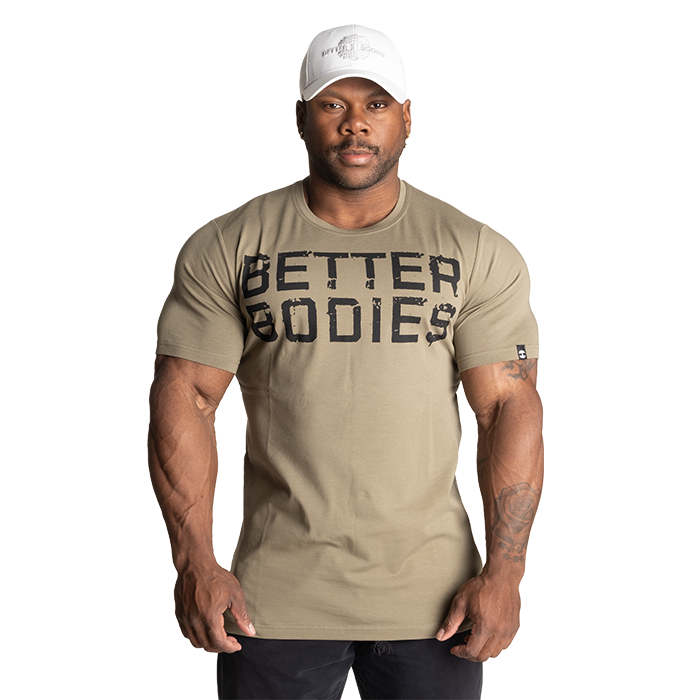 Better Bodies Basic Tapered Tee Washed Green/Black