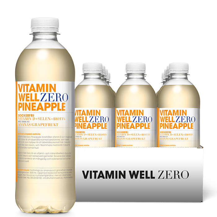 12 x Vitamin Well Zero Vitamindryck 500 ml
