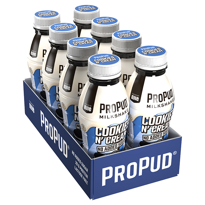 8 x ProPud Protein Milkshake, 330 ml Mar&auml;ngsviss