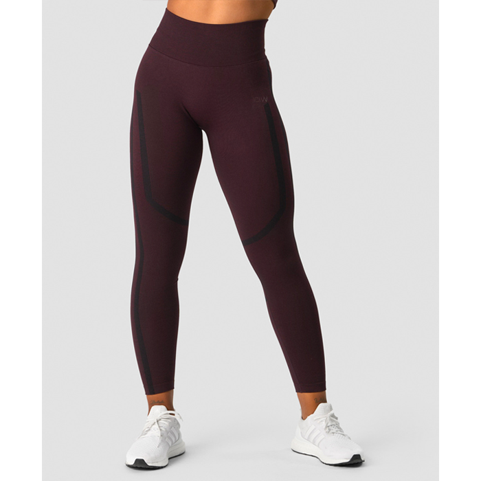 Rush Seamless Tights, Burgundy