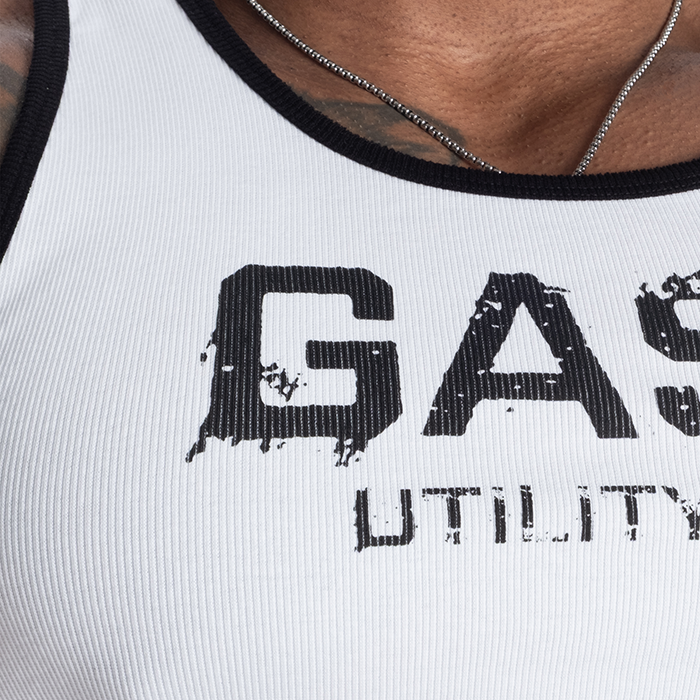 Ribbed T-Back Linne Vit