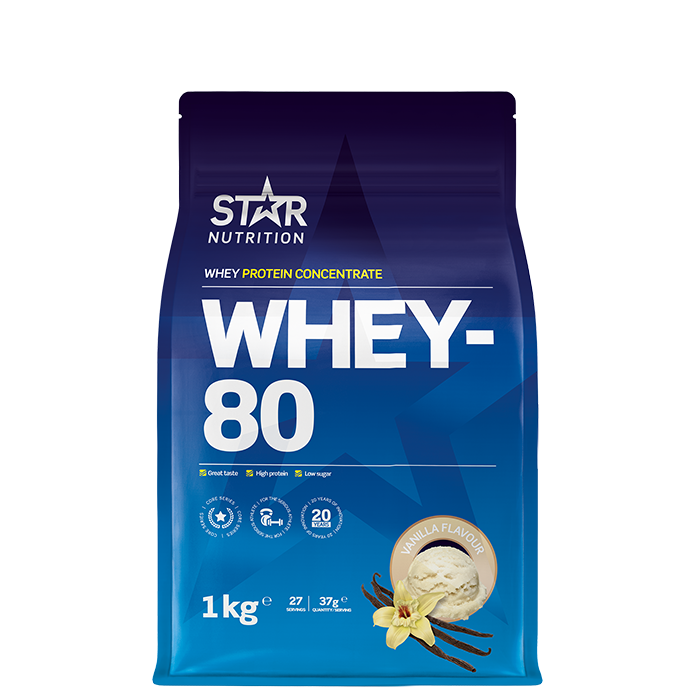 Läs mer om Whey-80 Vassleprotein 1 kg