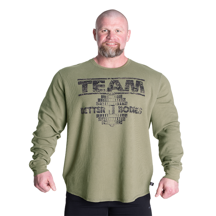 Better Bodies Thermal Team Sweater Washed Green