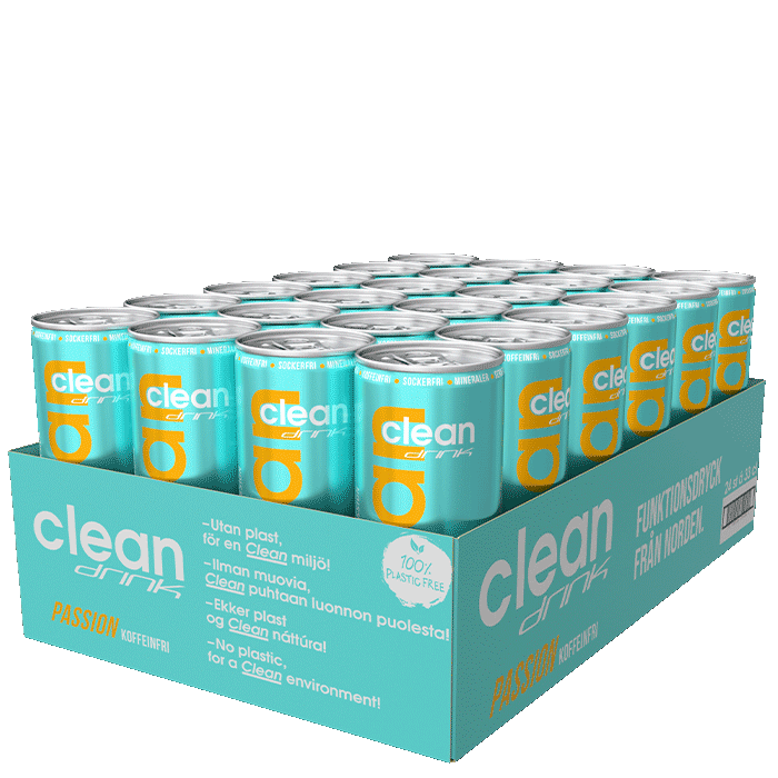 24 x Clean Drink 330 ml Passion – koffeinfri