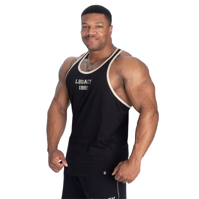 Legacy Essential T‑Back Linne Svart Beige
