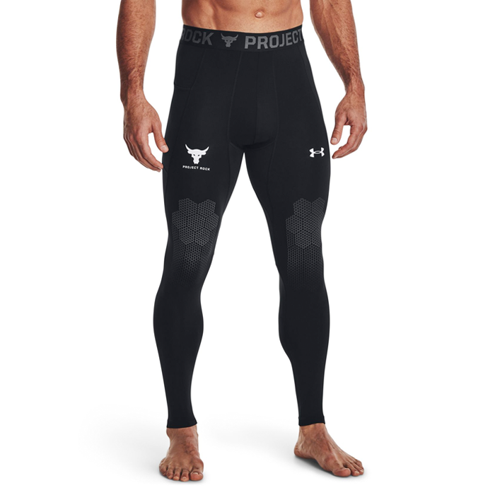 Läs mer om UA Project Rock Armour Print Leggings Black