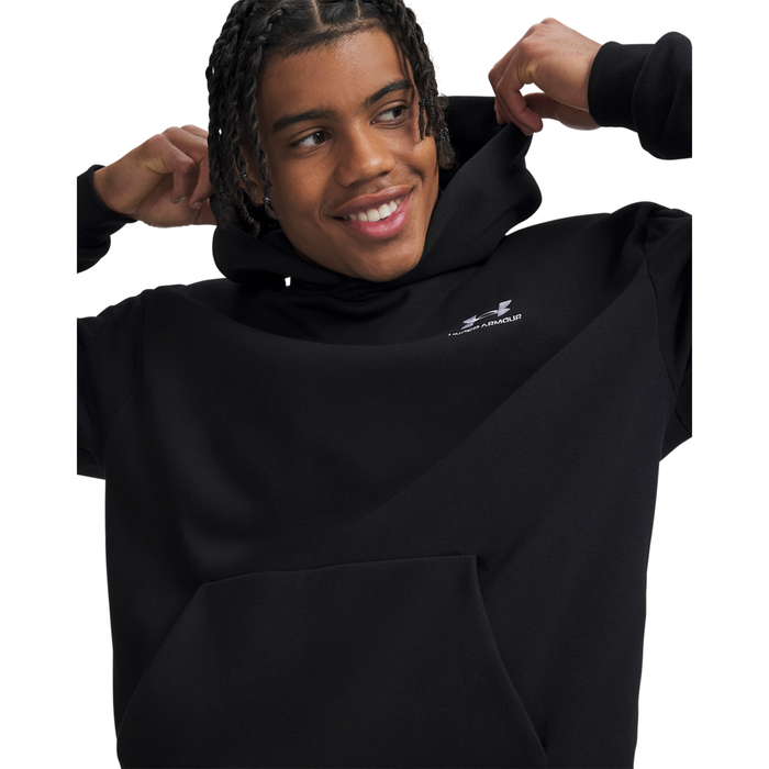 UA Icon Flc Taped Hoodie Black
