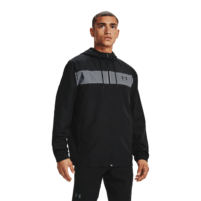 Läs mer om UA Sportstyle Windbreaker, Black/Pitch Gray